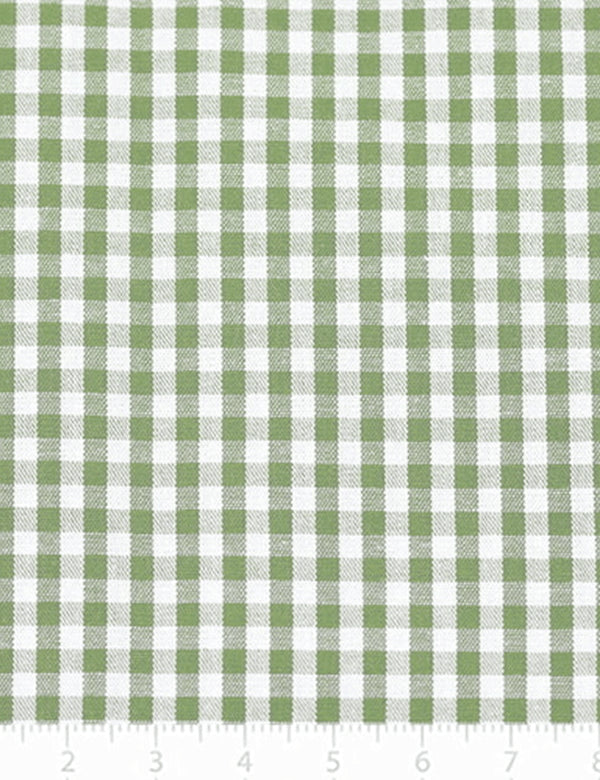 Tecido Tricoline Fio-Tinto Vichy Xadrez M - Oliva - 100% Algodão - Largura 1,50m