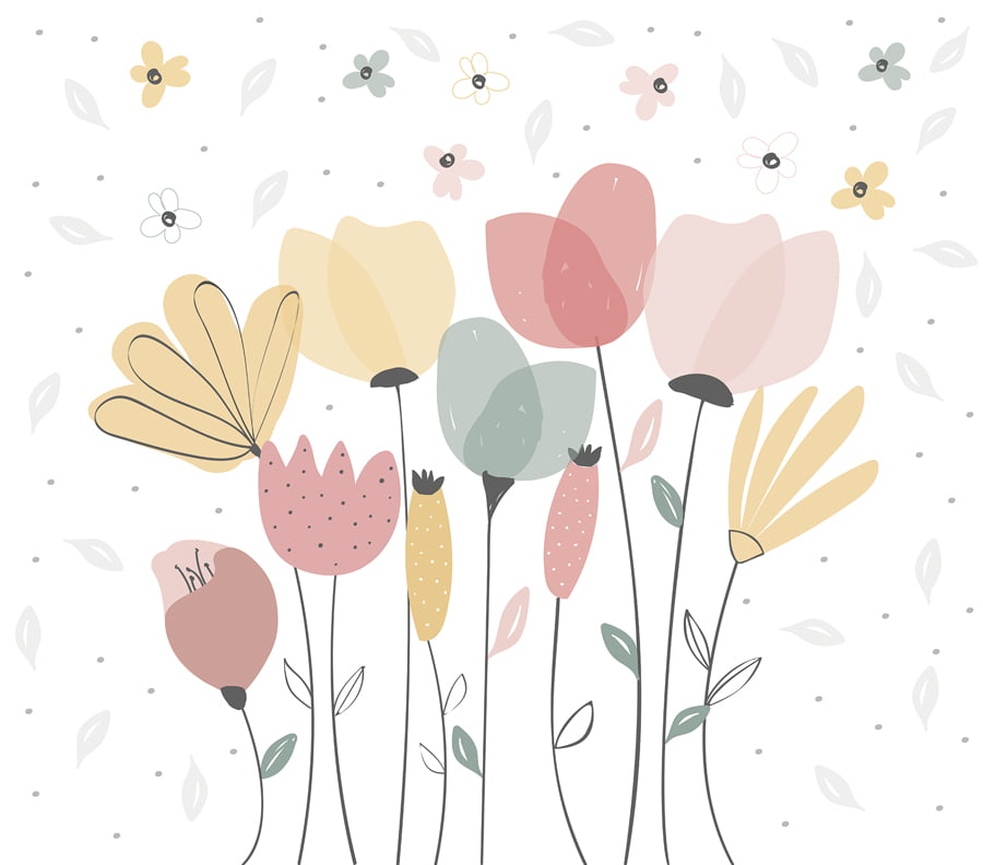 Painel de Parede - Floral - 3,18m x 2,90m