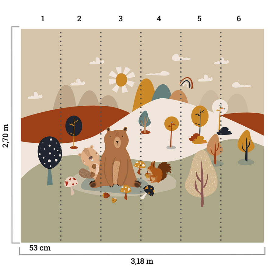 Painel de Parede - Ludi Ateliê - 3,18m x 2,70m