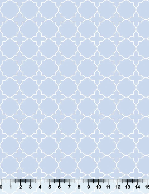 Tecido Tricoline Coleção Composê Ideal Blue Wind - Mural - 100% Algodão - Largura 1,50m