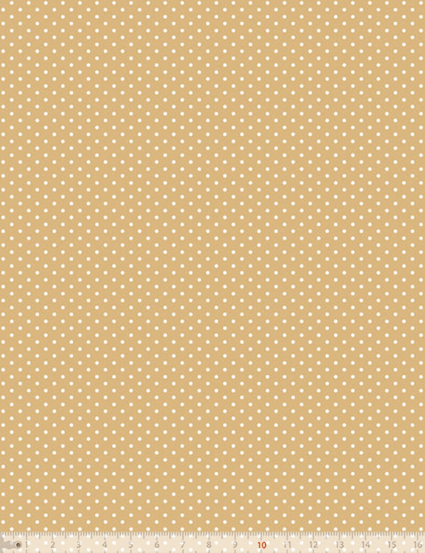 Tecido Tricoline Coleção Composê Ideal Caramelo - Poazinho - 100% Algodão - Largura 1,50m