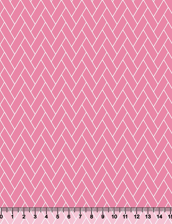 Tecido Tricoline Coleção Composê Ideal Chateau Rose - Tijolinho - 100% Algodão - Largura 1,50m