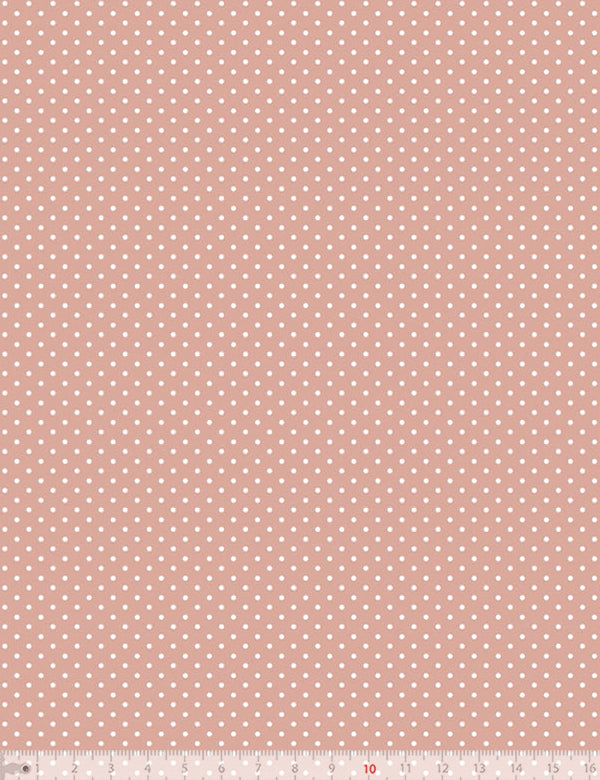 Tecido Tricoline Coleção Composê Ideal Mellow Rose - Poazinho - 100% Algodão - Largura 1,50m