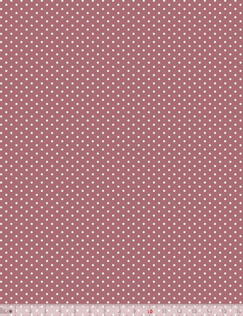 Tecido Tricoline Coleção Composê Ideal Old Rose - Poazinho - 100% Algodão - Largura 1,50m