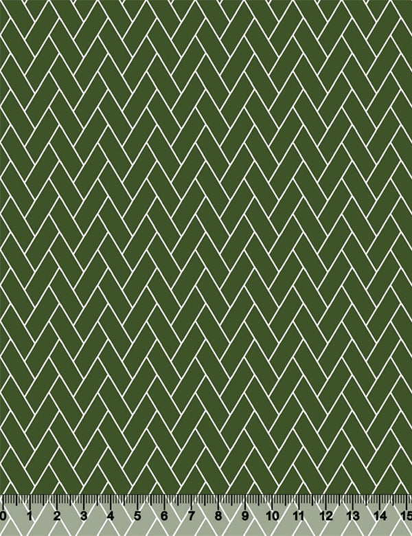 Tecido Tricoline Coleção Composê Ideal Verde Amazônia - Tijolinho - 100% Algodão - Largura 1,50m