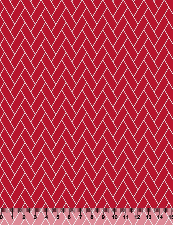 Tecido Tricoline Coleção Composê Ideal Vermelho - Tijolinhos - 100% Algodão - Largura 1,50m