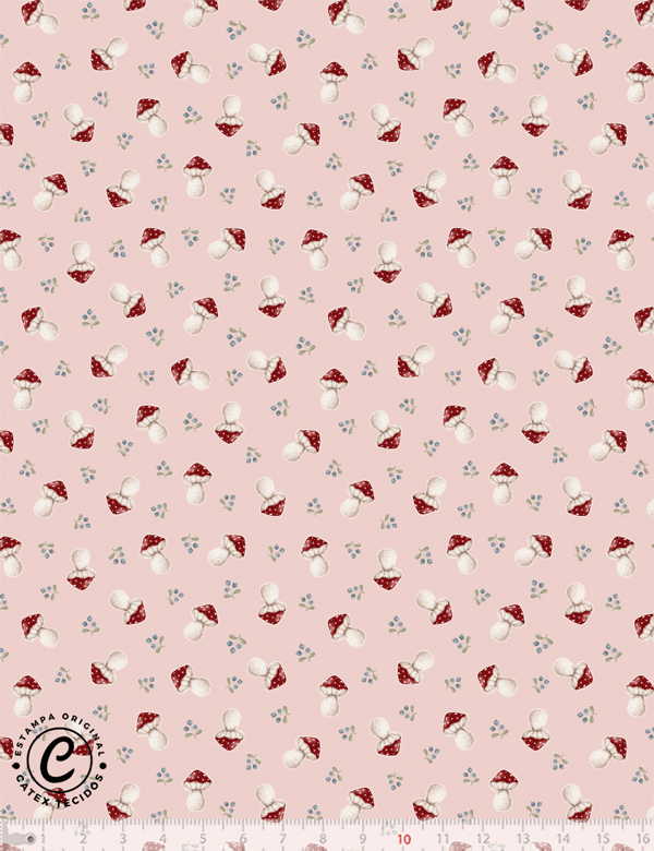 Tecido Tricoline Especial Coleção Mimomelo por Vanessa Guimarães - Mimomelo - Rosa - 100% Algodão - Largura 1,50m