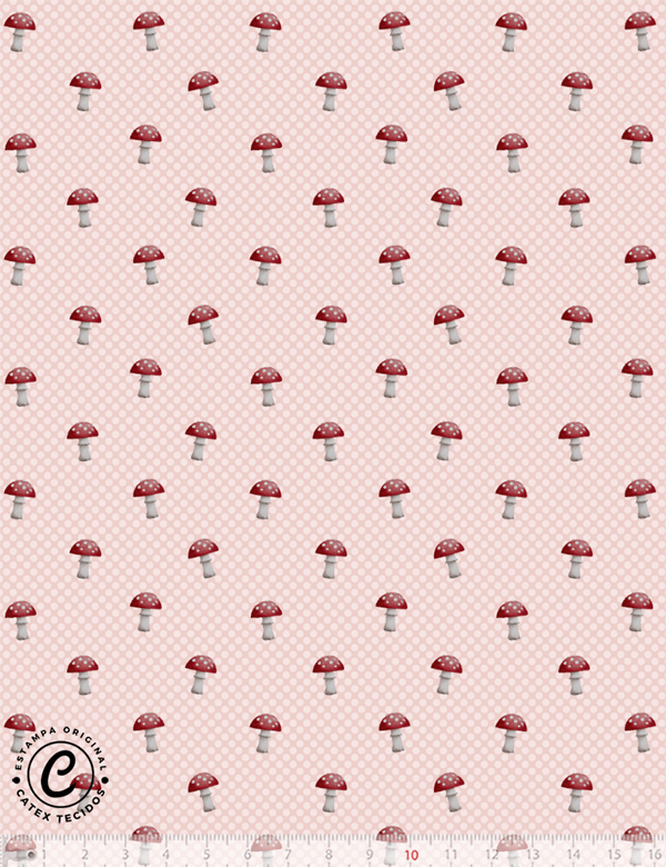 Tecido Tricoline Especial Coleção Mimomelo por Vanessa Guimarães - Poamelo - Rosa - 100% Algodão - Largura 1,50m