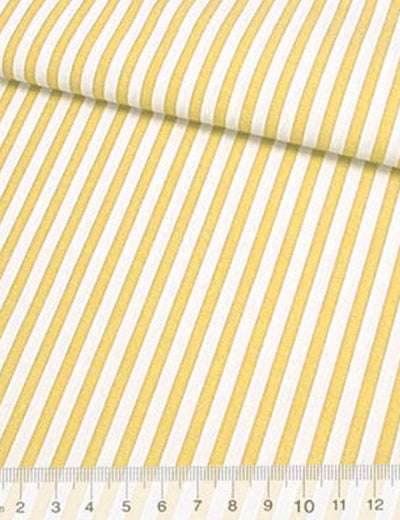 Tecido Tricoline Fio-Tinto Listras G - Amarelo - 100% Algodão - Largura 1,50m