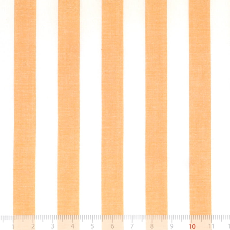 Tecido Tricoline Fio-Tinto Listras GG - Laranja - 100% Algodão - Largura 1,50m