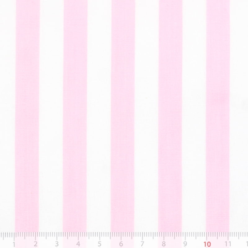 Tecido Tricoline Fio-Tinto Listras GG - Rosa Claro - 100% Algodão - Largura 1,50m