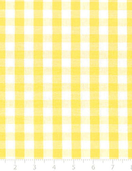 Tecido Tricoline Fio-Tinto Vichy Xadrez G - Amarelo - 100% Algodão - Largura 1,50m