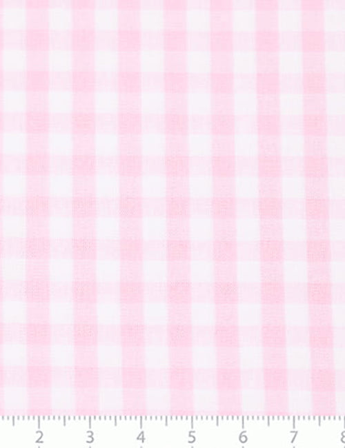 Tecido Tricoline Fio-Tinto Vichy Xadrez G - Rosa Claro - 100% Algodão - Largura 1,50m