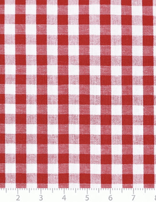Tecido Tricoline Fio-Tinto Vichy Xadrez G - Vermelho - 100% Algodão - Largura 1,50m