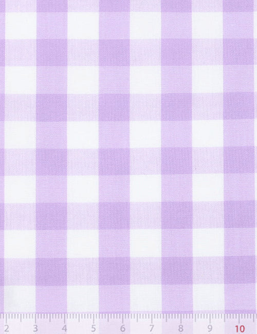 Tecido Tricoline Fio-Tinto Vichy Xadrez GG - Lilás - 100% Algodão - Largura 1,50m