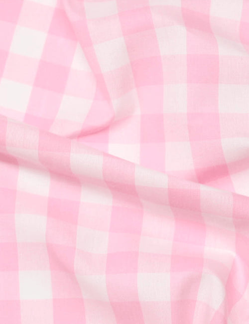 Tecido Tricoline Fio-Tinto Vichy Xadrez GG - Rosa Claro - 100% Algodão - Largura 1,50m