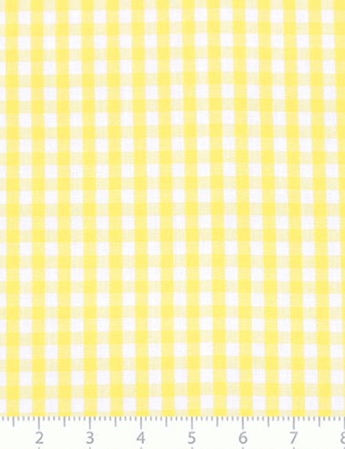 Tecido Tricoline Fio-Tinto Vichy Xadrez M - Amarelo - 100% Algodão - Largura 1,50m