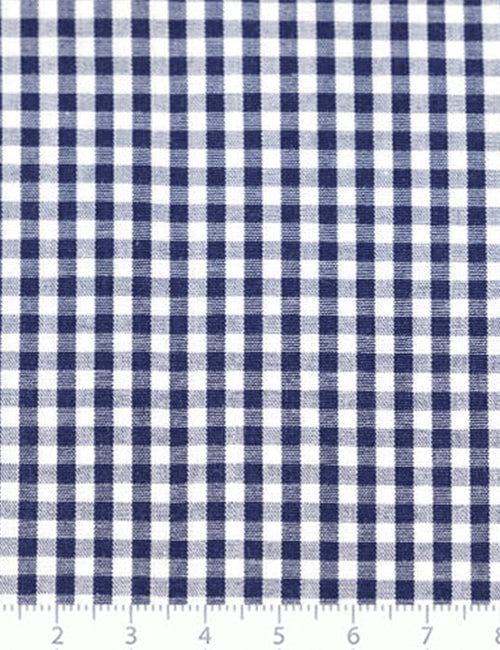 Tecido Tricoline Fio-Tinto Vichy Xadrez M - Azul Marinho - 100% Algodão - Largura 1,50m