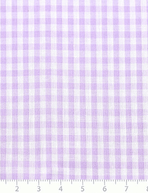 Tecido Tricoline Fio-Tinto Vichy Xadrez M - Lilás - 100% Algodão - Largura 1,50m