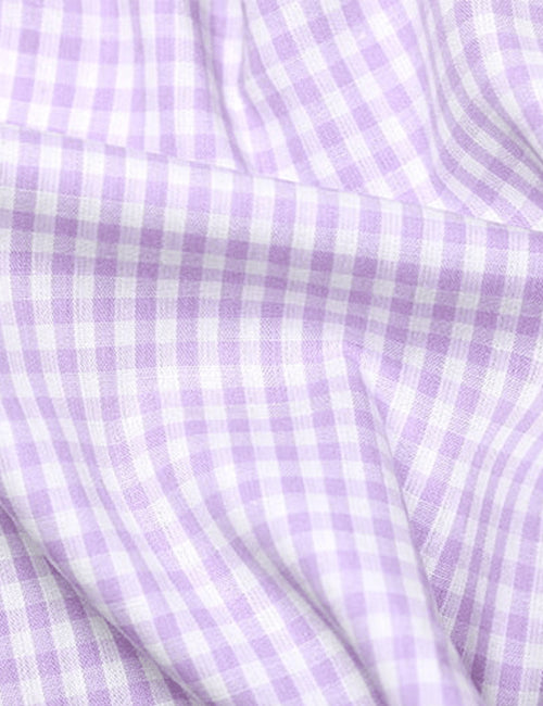 Tecido Tricoline Fio-Tinto Vichy Xadrez M - Lilás - 100% Algodão - Largura 1,50m