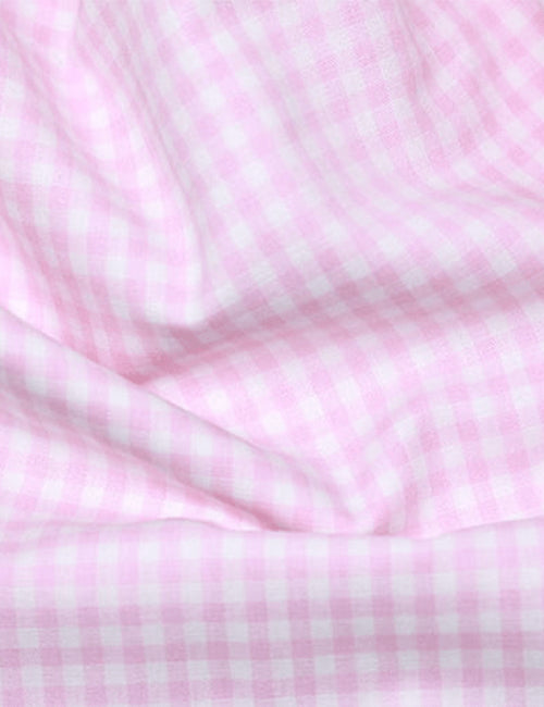 Tecido Tricoline Fio-Tinto Vichy Xadrez M - Rosa Claro - 100% Algodão - Largura 1,50m