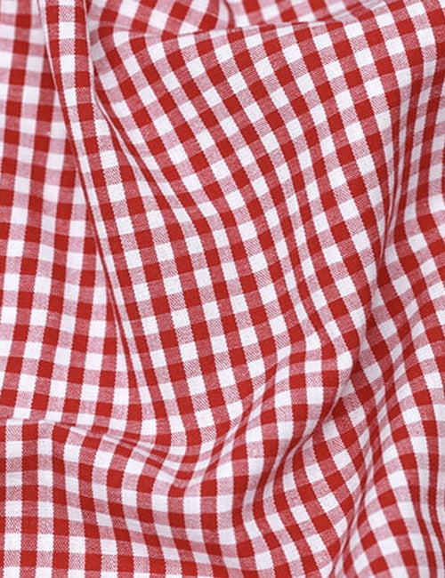 Tecido Tricoline Fio-Tinto Vichy Xadrez M - Vermelho - 100% Algodão - Largura 1,50m