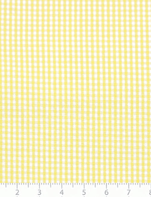 Tecido Tricoline Fio-Tinto Vichy Xadrez P - Amarelo - 100% Algodão - Largura 1,50m