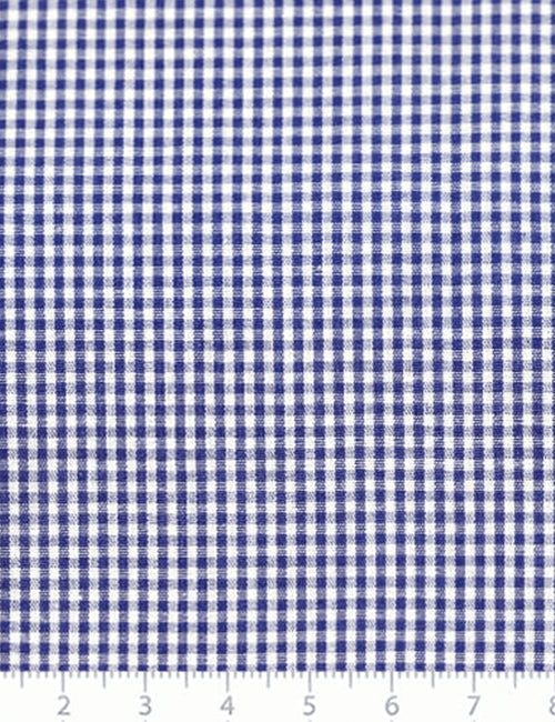 Tecido Tricoline Fio-Tinto Vichy Xadrez P - Azul Marinho - 100% Algodão - Largura 1,50m