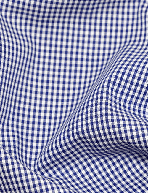 Tecido Tricoline Fio-Tinto Vichy Xadrez P - Azul Marinho - 100% Algodão - Largura 1,50m
