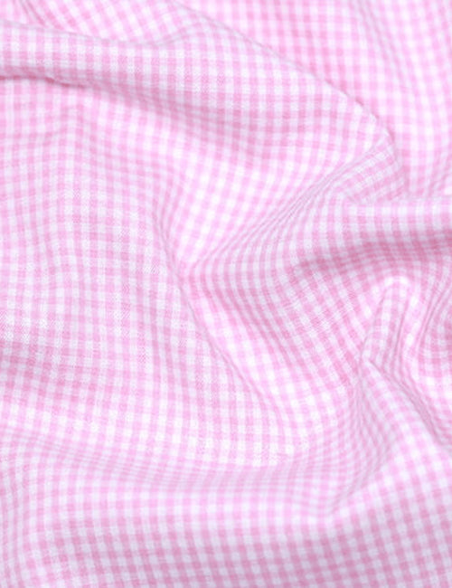 Tecido Tricoline Fio-Tinto Vichy Xadrez P - Rosa Claro - 100% Algodão - Largura 1,50m