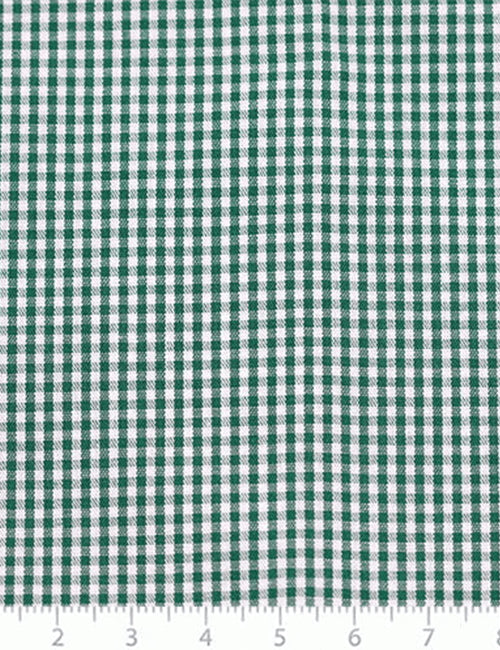Tecido Tricoline Fio-Tinto Vichy Xadrez P - Verde Bandeira - 100% Algodão - Largura 1,50m