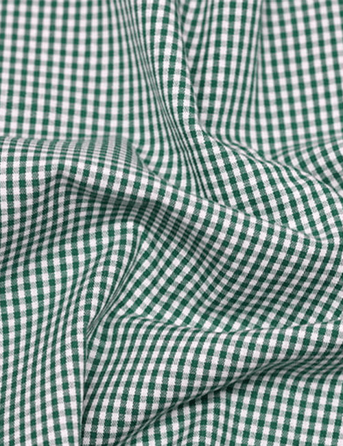 Tecido Tricoline Fio-Tinto Vichy Xadrez P - Verde Bandeira - 100% Algodão - Largura 1,50m