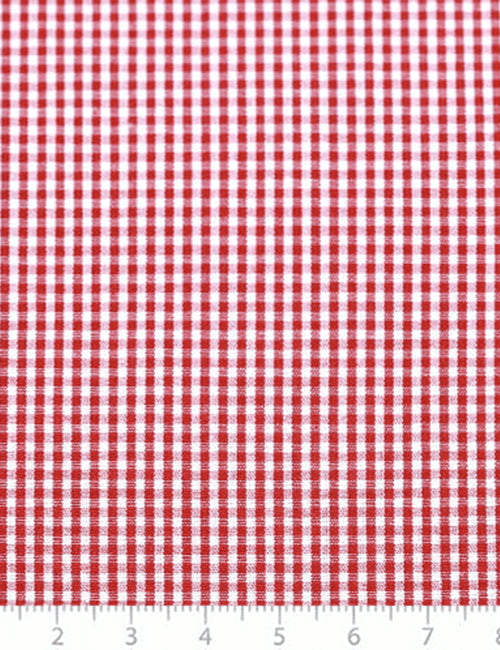 Tecido Tricoline Fio-Tinto Vichy Xadrez P - Vermelho - 100% Algodão - Largura 1,50m