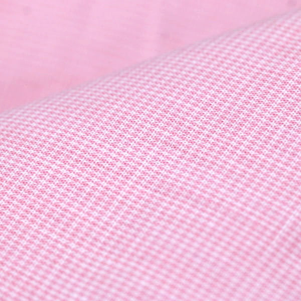 Tecido Tricoline Fio-Tinto Xadrez PP - Rosa Claro - 100% Algodão - Largura 1,50m