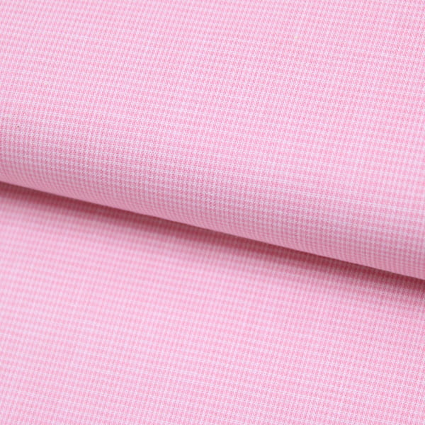 Tecido Tricoline Fio-Tinto Xadrez PP - Rosa Claro - 100% Algodão - Largura 1,50m