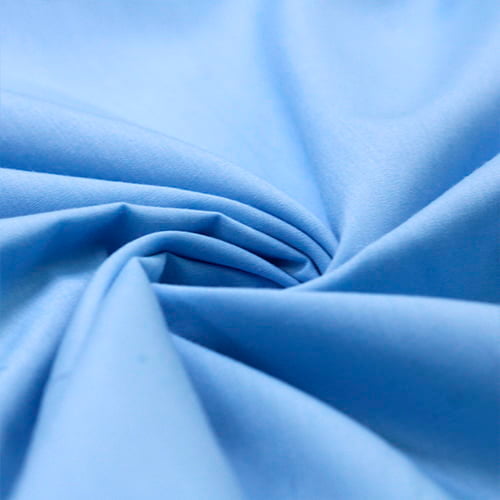 Tecido Tricoline Mista Lisa - Azul Topazio - 65% Poliéster 35% Algodão - Largura 1,50m