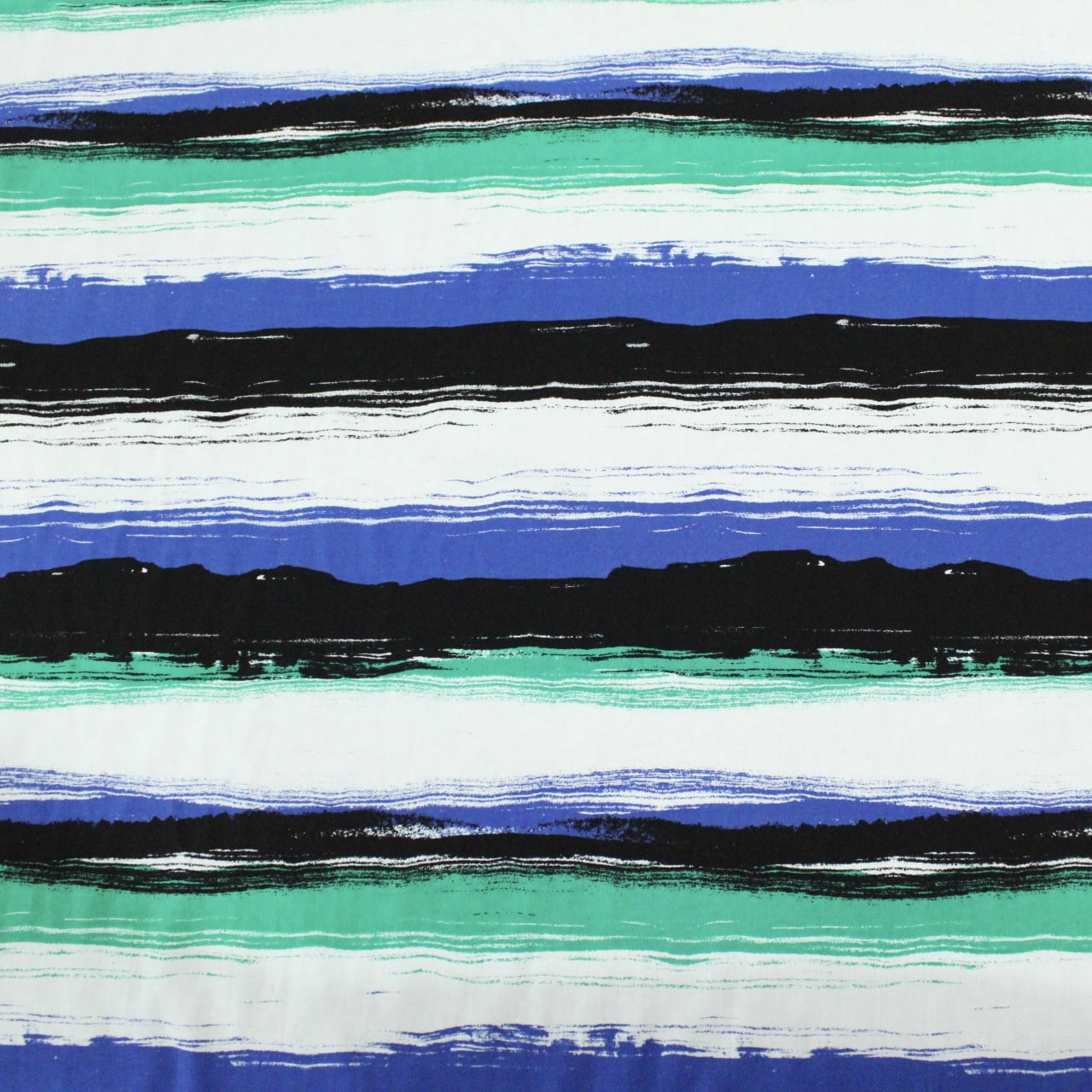 Tecido Viscose Estampada - Brushed - Azul e Verde - 100% Viscose - Largura 1,40m