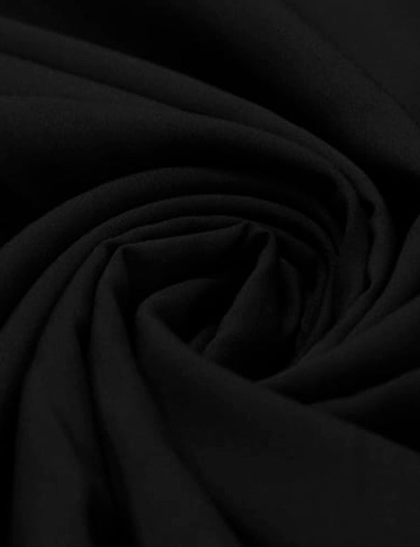 Tecido Viscose Lisa Lual - Preto - 100% Viscose - Largura 1,45m