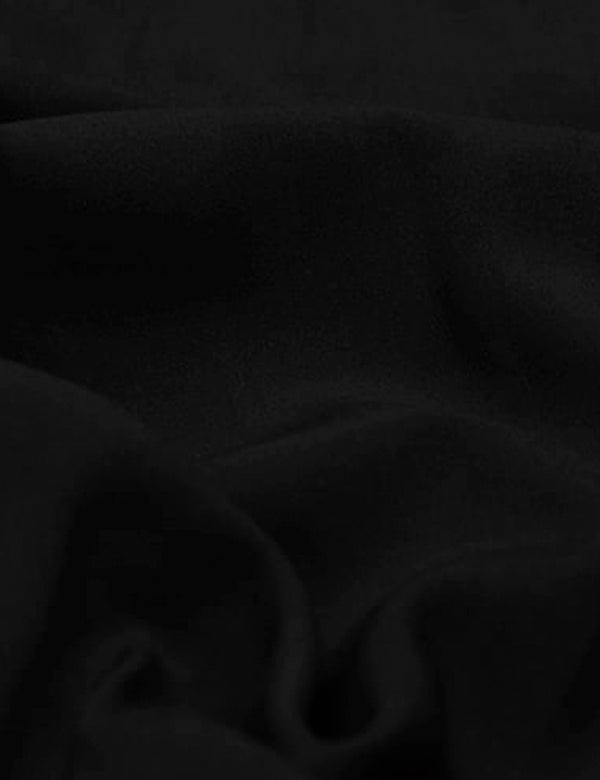Tecido Viscose Lisa Lual - Preto - 100% Viscose - Largura 1,45m