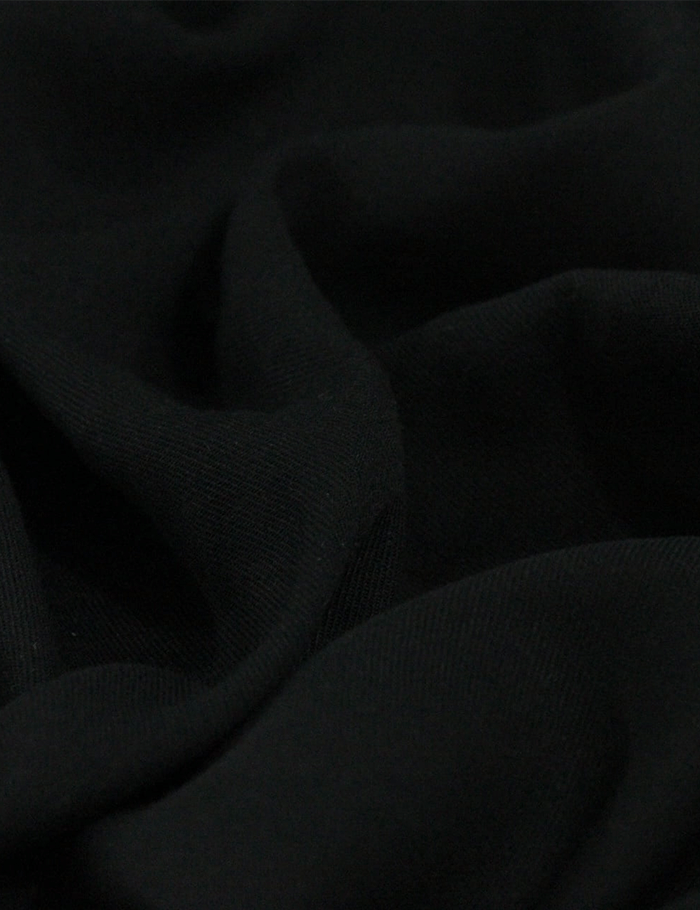 Tecido Viscose Lisa Sarjada Premium - Preto - 100% Viscose - Largura 1,45m