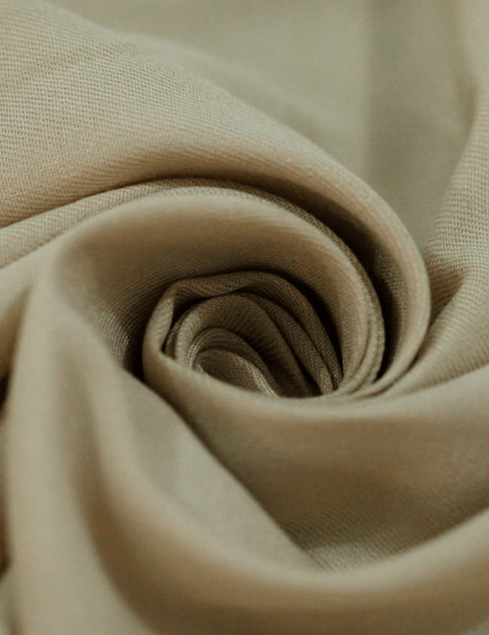 Tecido Viscose Lisa Sarjada Premium - Areia - 100% Viscose - Largura 1,45m