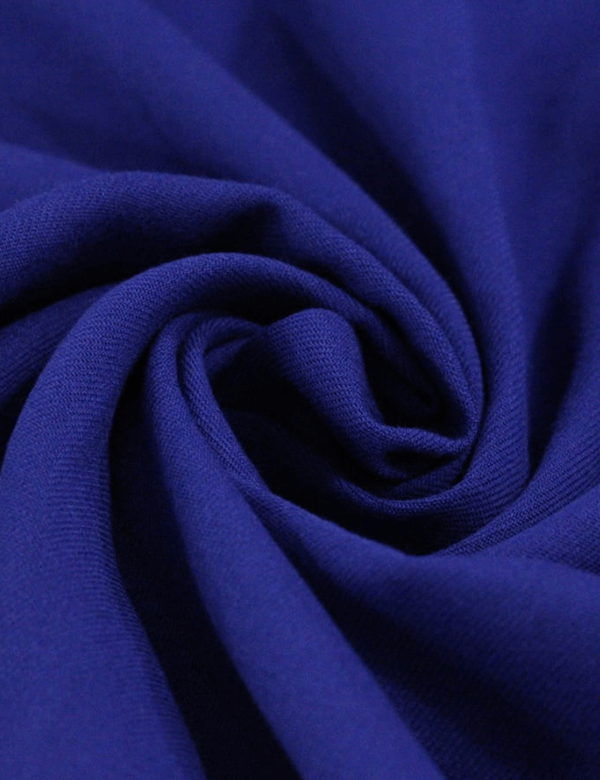 Tecido Viscose Lisa Sarjada Premium - Azul Royal - 100% Viscose - Largura 1,45m