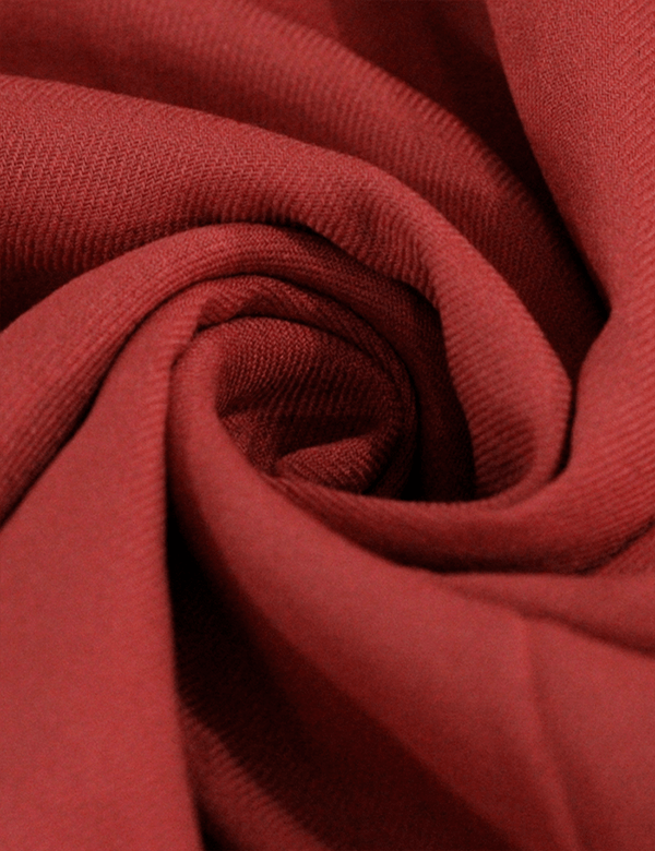 Tecido Viscose Lisa Sarjada Premium - Barro Vermelho - 100% Viscose - Largura 1,45m