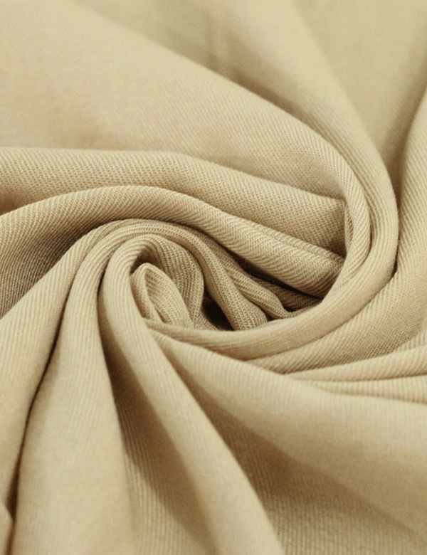 Tecido Viscose Lisa Sarjada Premium - Bege - 100% Viscose - Largura 1,45m