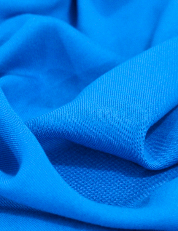 Tecido Viscose Lisa Sarjada Premium - Blue Aster - 100% Viscose - Largura 1,45m