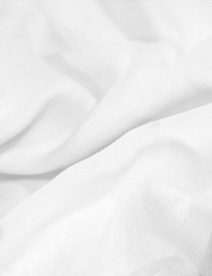 Tecido Viscose Lisa Sarjada Premium - Branco - 100% Viscose - Largura 1,45m