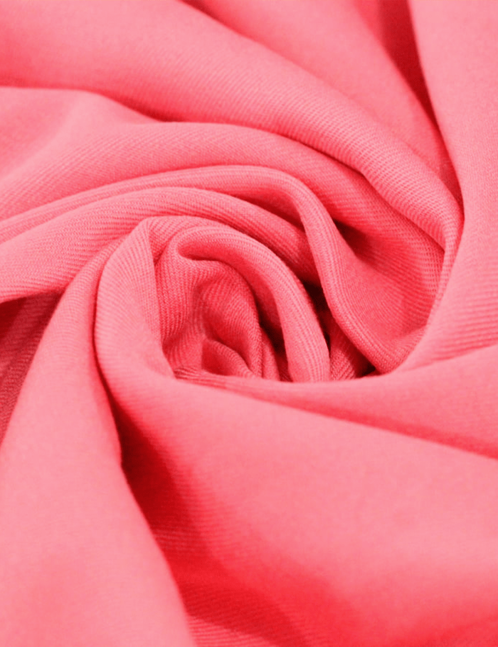Tecido Viscose Lisa Sarjada Premium - Cereja - 100% Viscose - Largura 1,45m