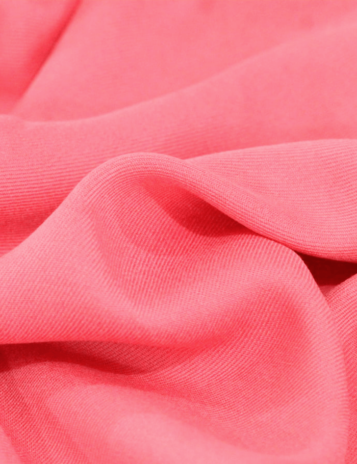 Tecido Viscose Lisa Sarjada Premium - Cereja - 100% Viscose - Largura 1,45m