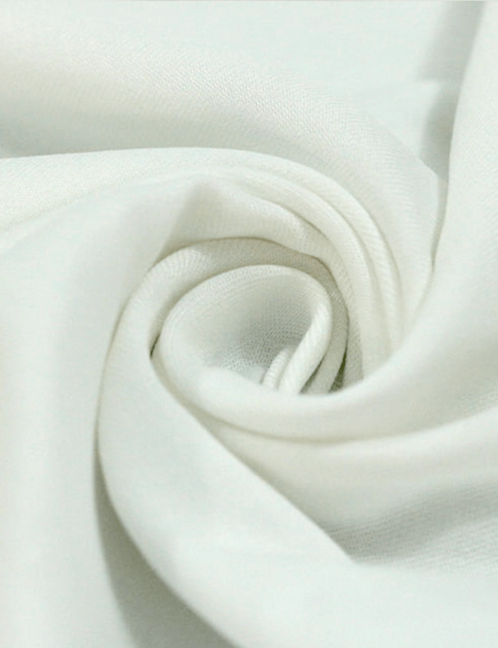 Tecido Viscose Lisa Sarjada Premium - Off White - 100% Viscose - Largura 1,45m