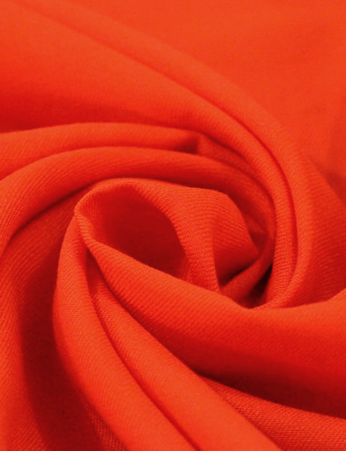 Tecido Viscose Lisa Sarjada Premium - Orange Vita - 100% Viscose - Largura 1,45m